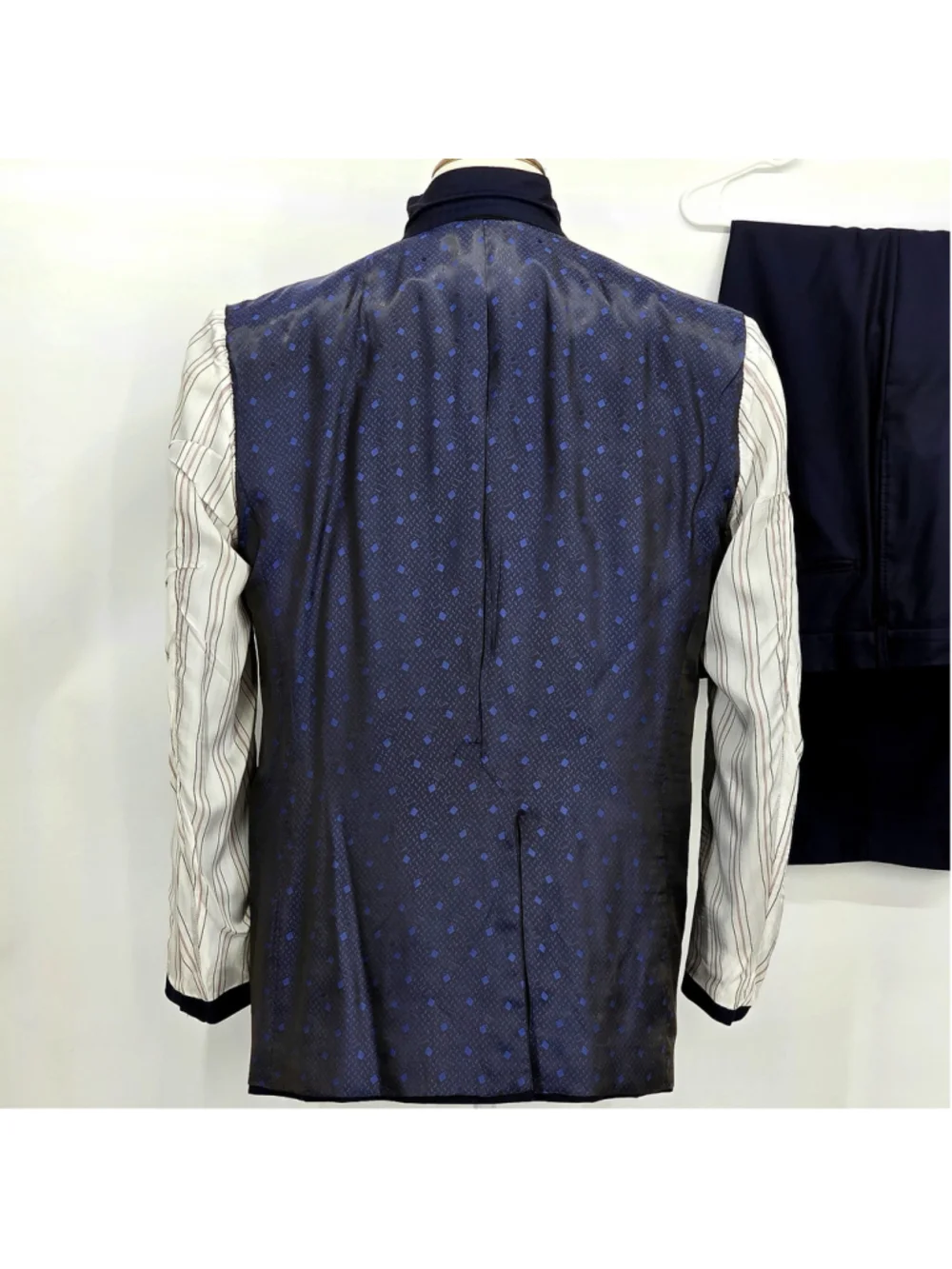 Loro Piana Super 130s Wool Suit Men 44R Navy 2 Piece Custom Tailored USA - Picture 7 of 16